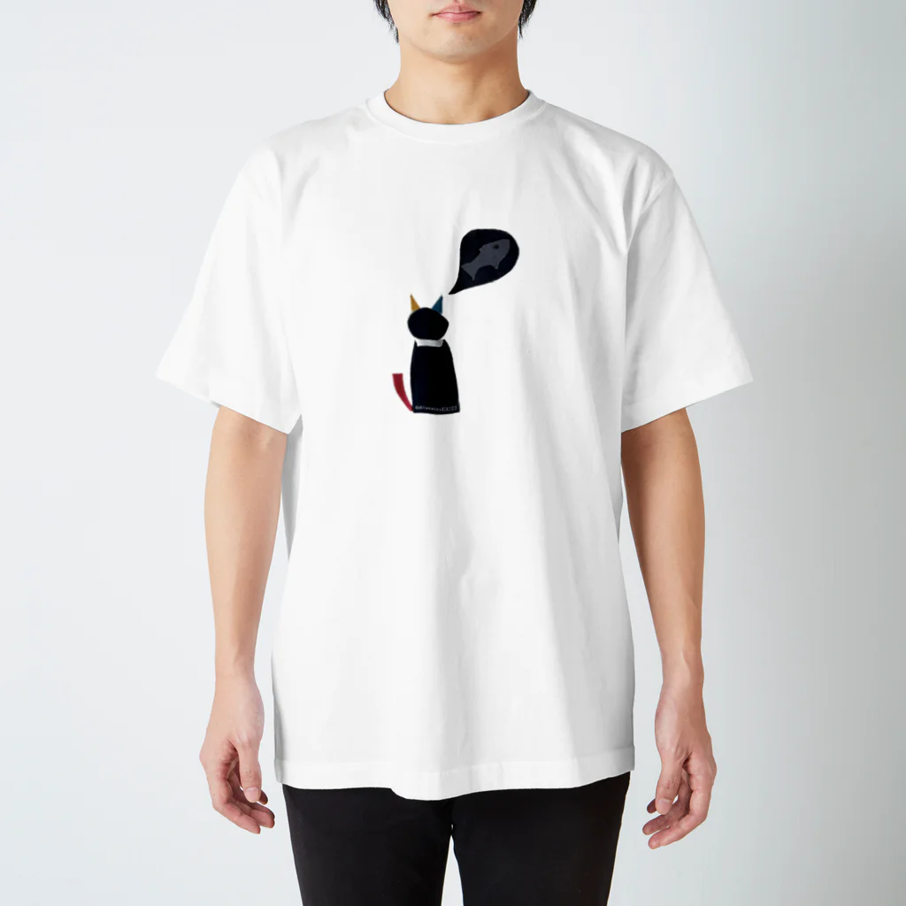 dubluvyobsダブラヴヨブス のクロネコさん Regular Fit T-Shirt