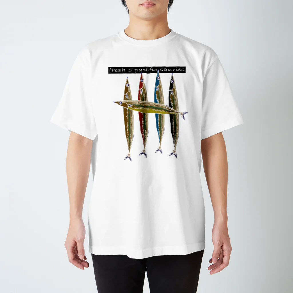 CK & outdoorマガジン店のサンマ秋刀魚０３ Regular Fit T-Shirt