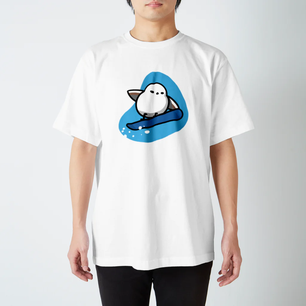 monomawaruのシマエナガとスノボ　02 Regular Fit T-Shirt