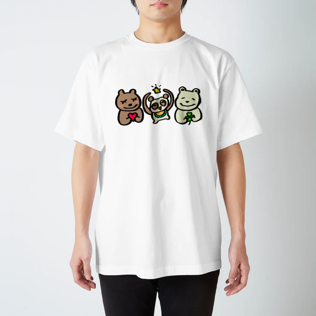 もののけCo.のくまくまファミリー スタンダードTシャツ