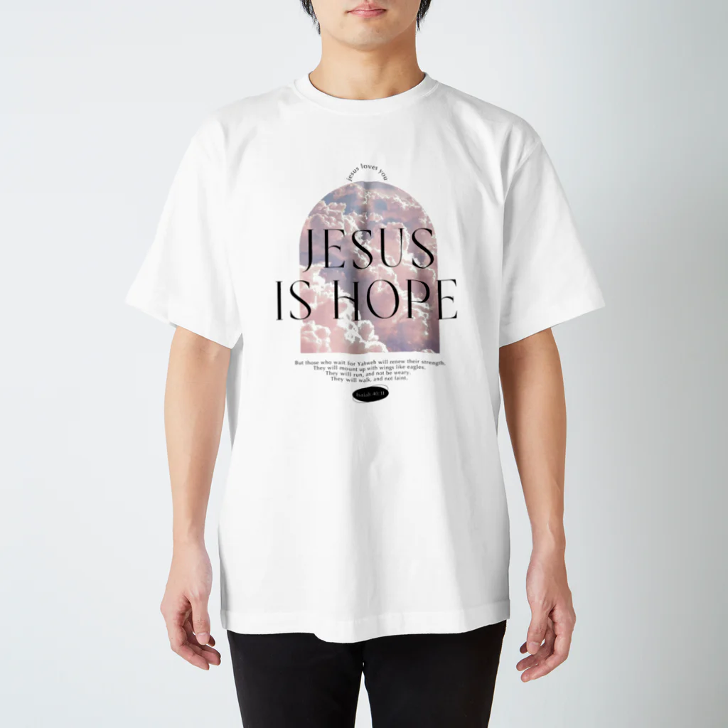 jeje-roomのIsaiah 40:31（PINK) スタンダードTシャツ