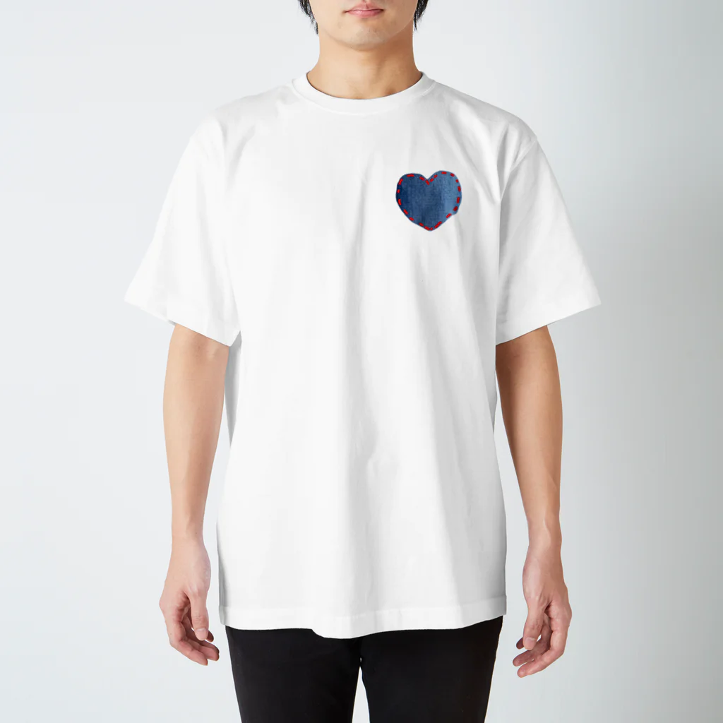 こんなアートのデニムハート Regular Fit T-Shirt