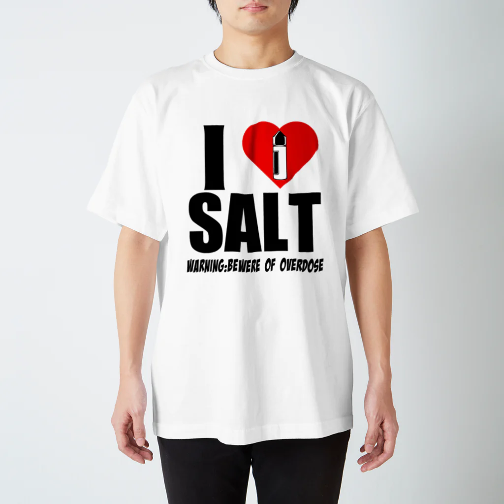 北浜標章製作所【kitahama emblem factory】のI LOVE SALT(白) スタンダードTシャツ