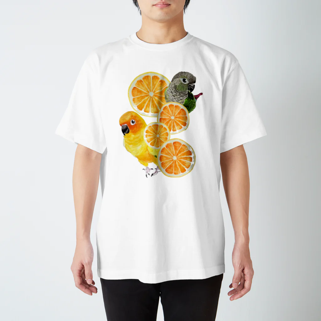 mariechan_koboの064 コガネとウロコと柑橘 Regular Fit T-Shirt