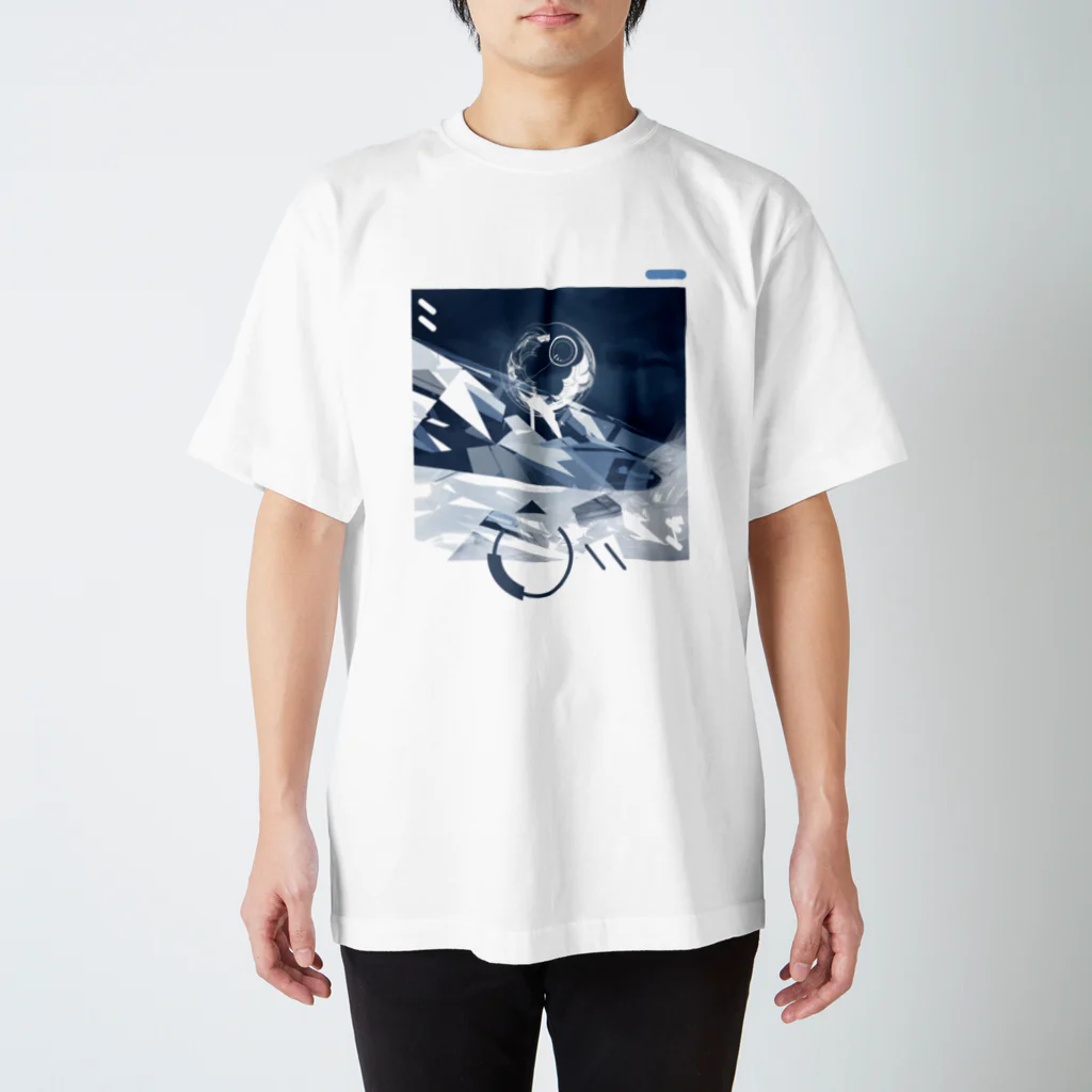 S-Kekki顕在思考室のSFサークルT/黒 Regular Fit T-Shirt