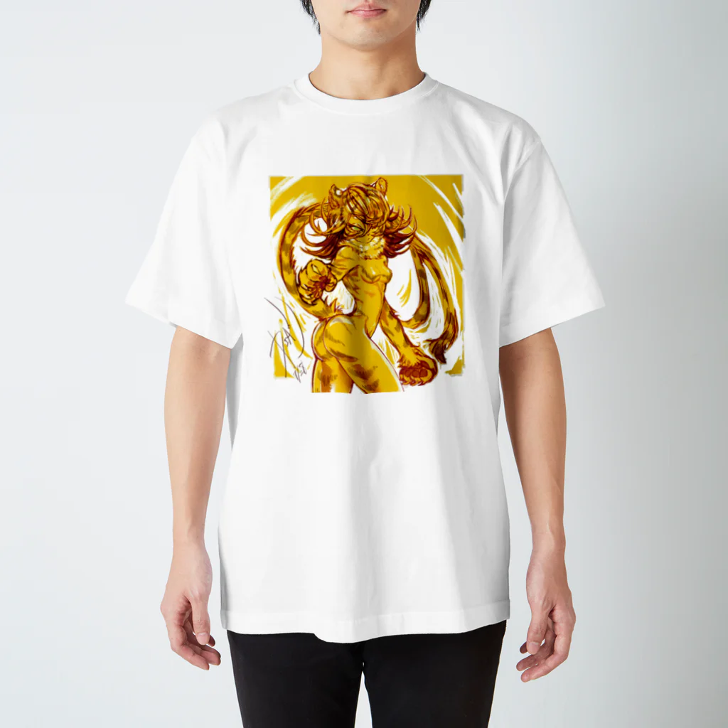 辰沼ディア🐲✴️Vtuber活動楽しい！！！の虎お姉さん スタンダードTシャツ