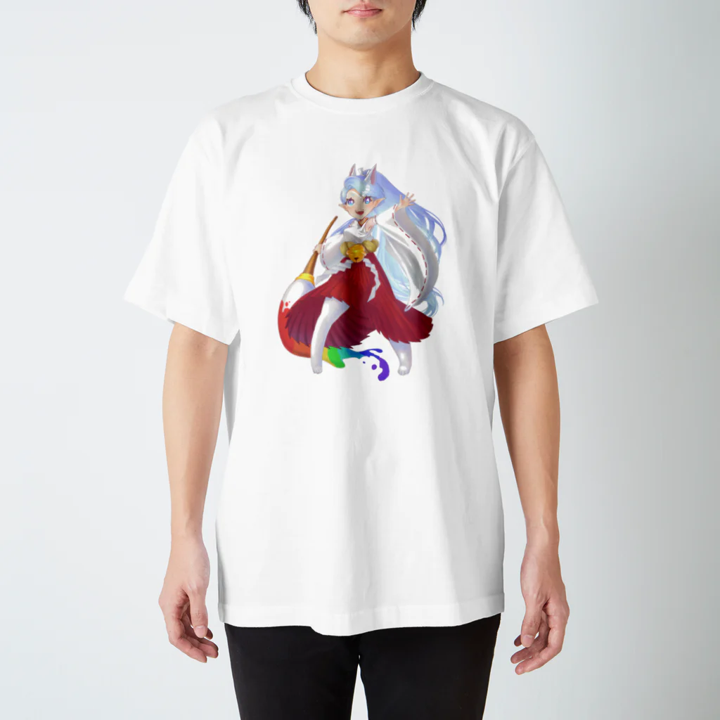 虹狐ちゃんのお店のにじげん尼崎公式キャラクター　天音虹狐　立ち絵Ver Regular Fit T-Shirt