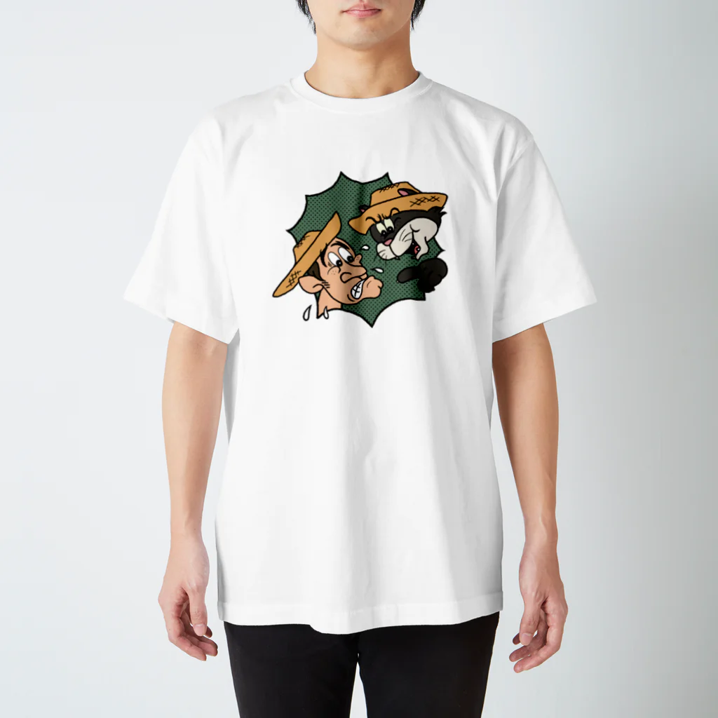 RIKOのそりゃないぜ！猫さん！緑 Regular Fit T-Shirt