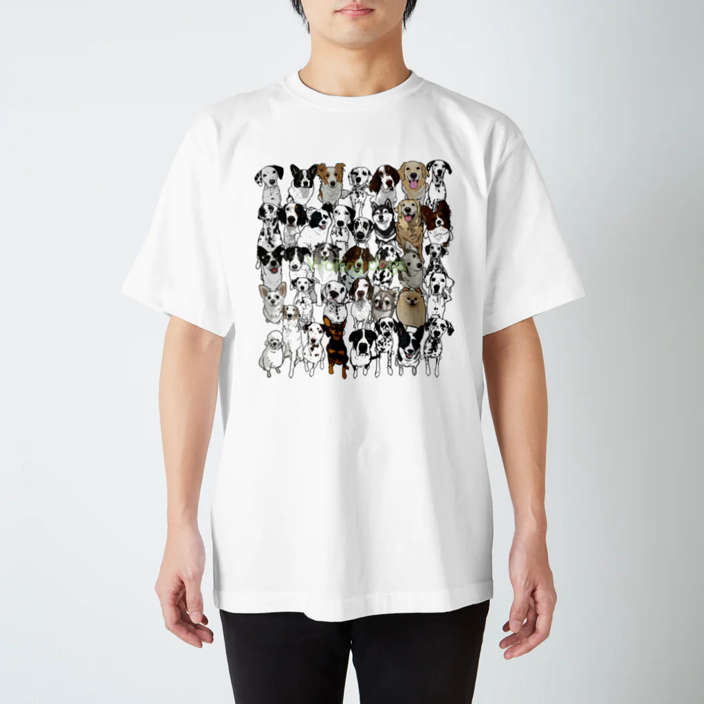 lily_dalmatianのWaiting dogs  スタンダードTシャツ