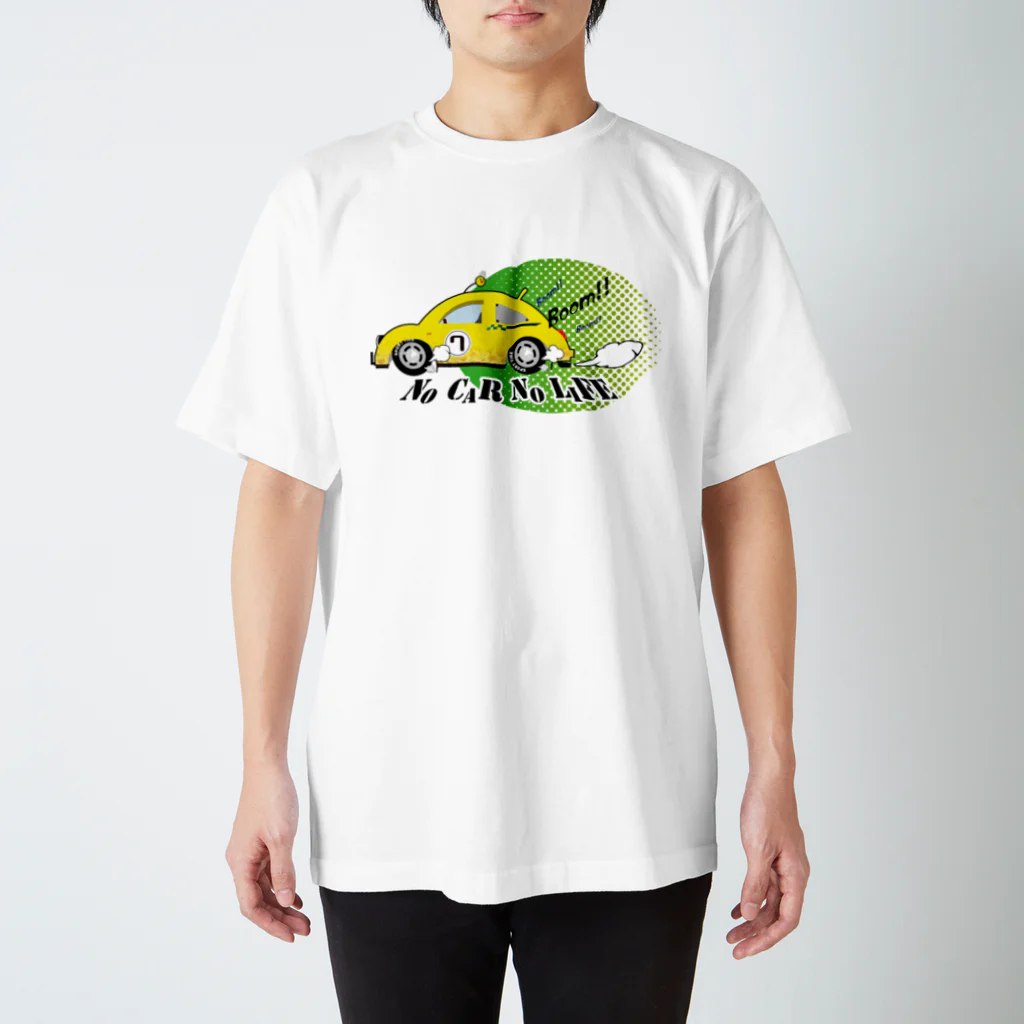 -Miyabi-のレトロスポーツカー No Car No Life スタンダードTシャツ