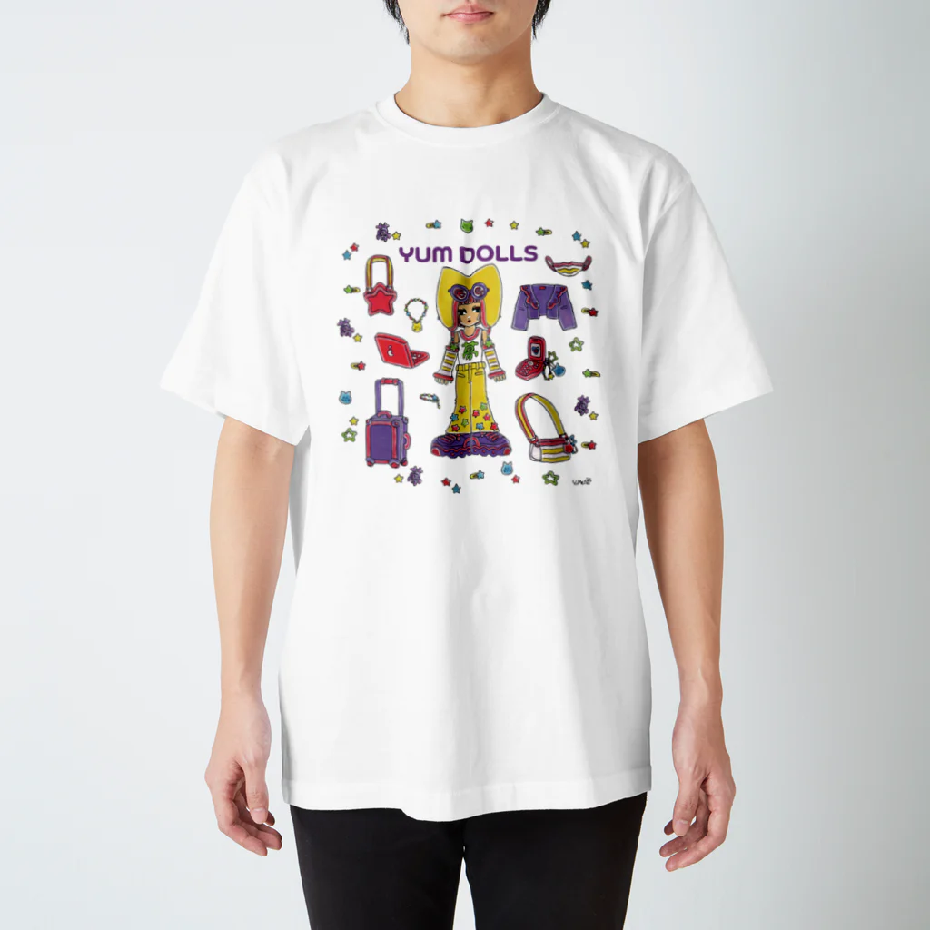 YUM DOLLSのYUM DOLLS 宇宙猫 スタンダードTシャツ