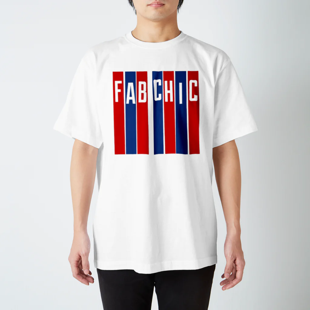 fab chic ファブシックのトリコロールfab chic スタンダードTシャツ