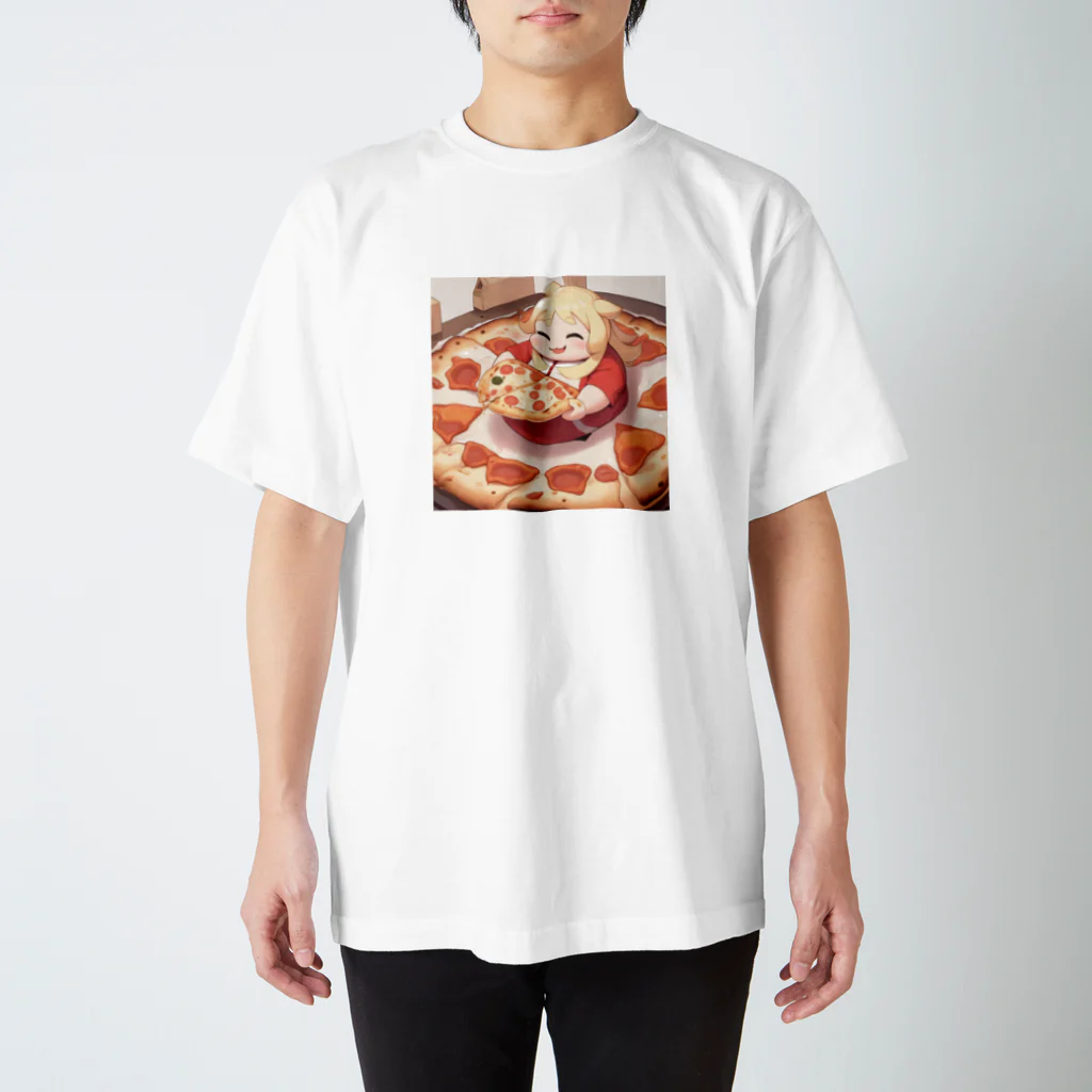 がみみしょつぷのピザを食べるデブ Regular Fit T-Shirt
