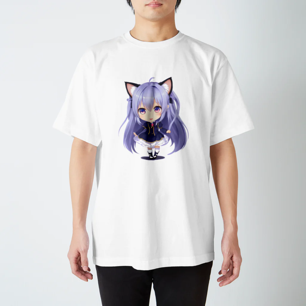 KAZAHANAのネコ耳ふぅちゃん スタンダードTシャツ