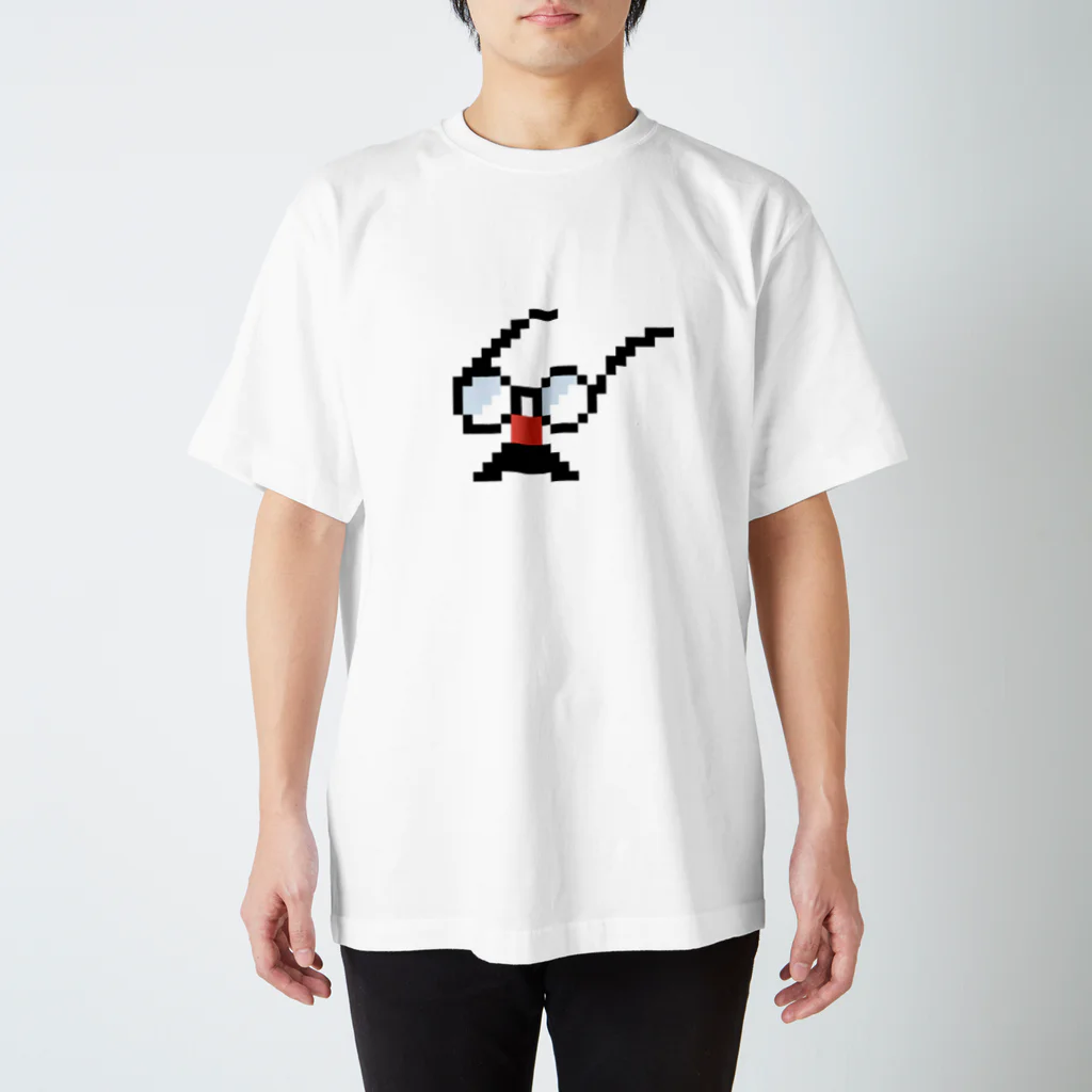 satayaのドット絵の鼻メガネです Regular Fit T-Shirt