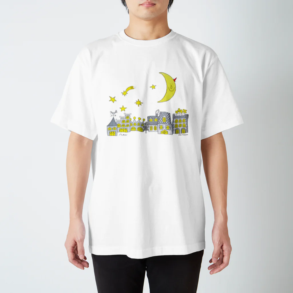 おつきさまのおかいもののおつきさまとひかるまち（手帳型ケース用） スタンダードTシャツ