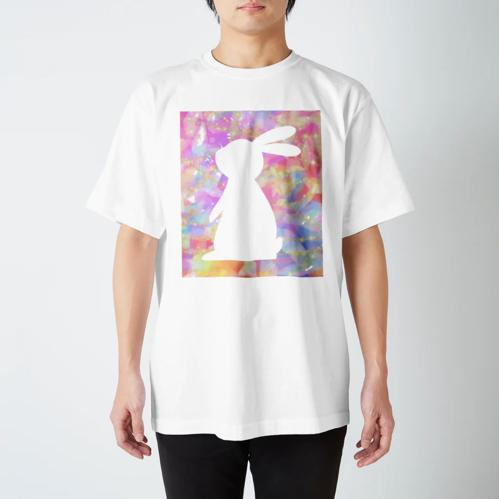 夢色工房のうさT型抜きぴんく Regular Fit T-Shirt