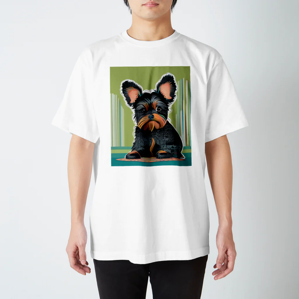 アートワーク探偵のモジャモジャ犬 スタンダードTシャツ