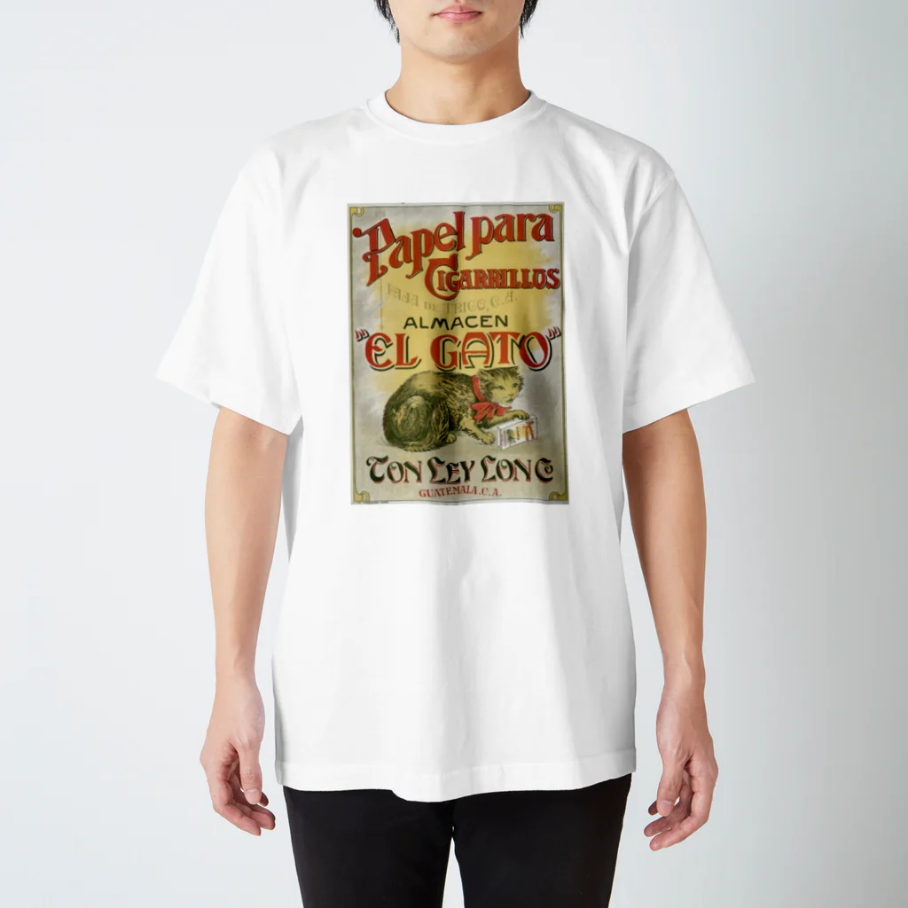 YS VINTAGE WORKSのグアテマラ　EL GATO 猫 1905年 スタンダードTシャツ