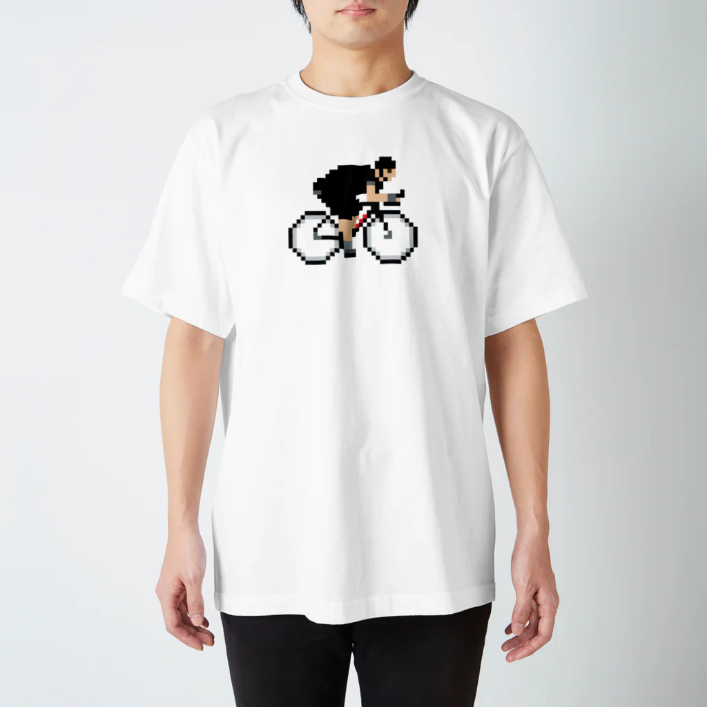 のりものドット絵Tシャツのride!!（ブラック） スタンダードTシャツ