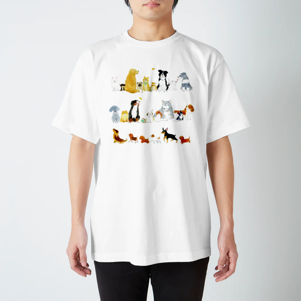 WON CHANCE ワンチャンスのわんわん大集合（えがしらみちこ） Regular Fit T-Shirt