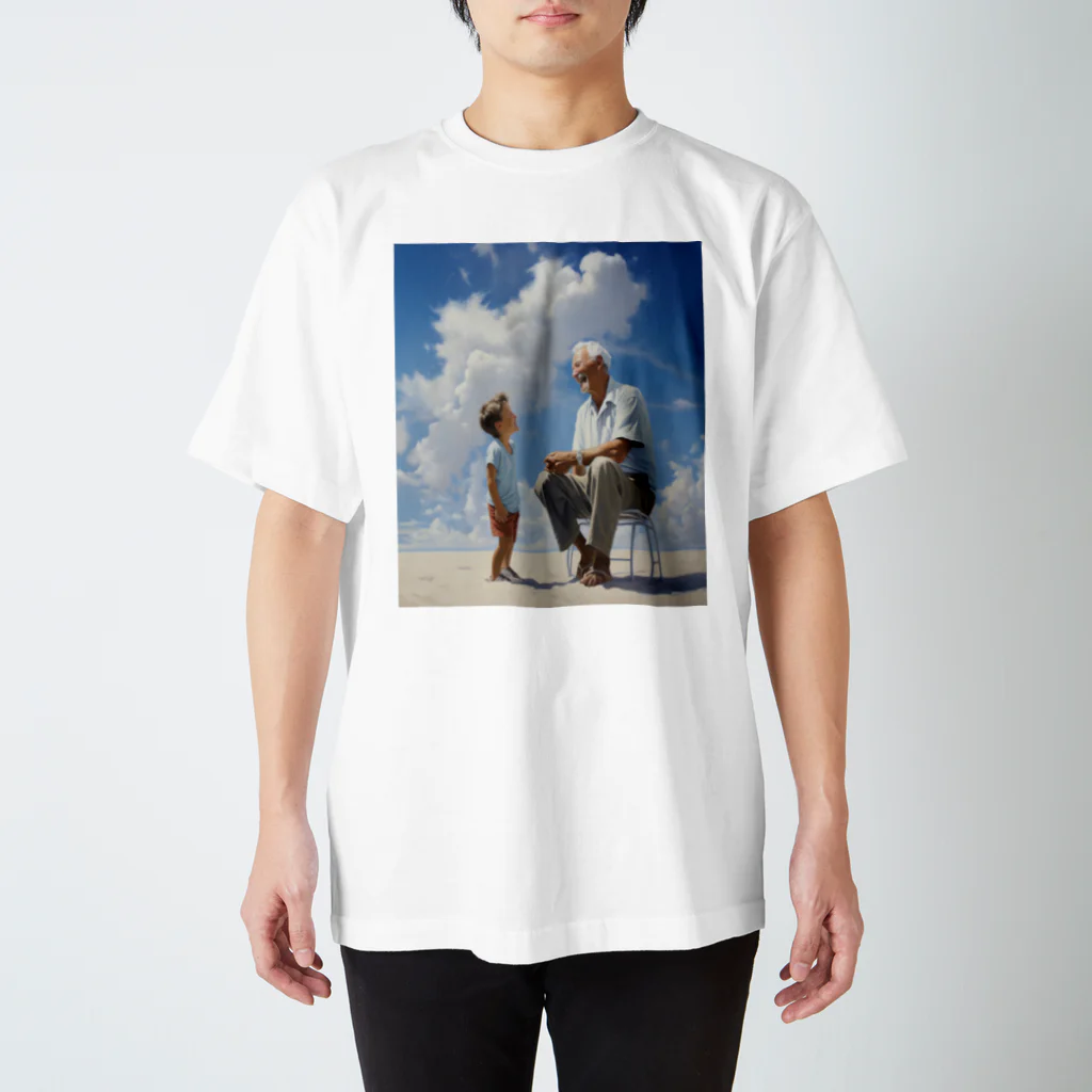 beautiful world of wordsのじいじと孫の夏休み スタンダードTシャツ