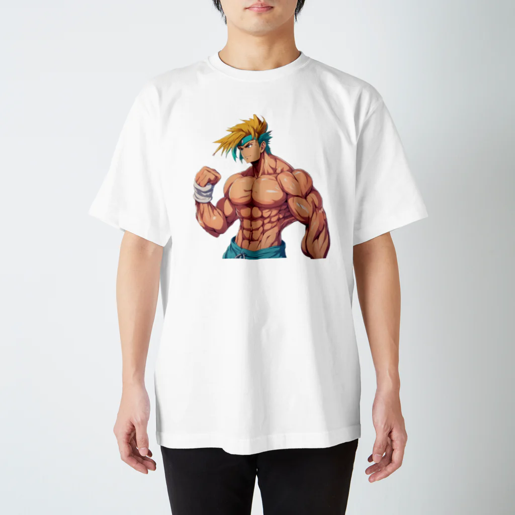 桃旦那 SUZURIのネタ:アニメ:筋肉 Regular Fit T-Shirt