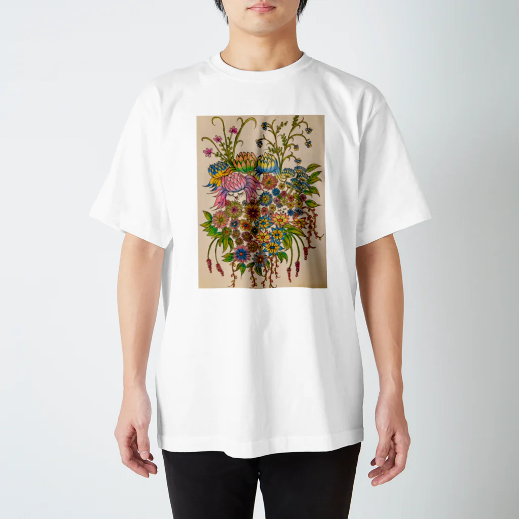 suuのカラフルな花の中に スタンダードTシャツ