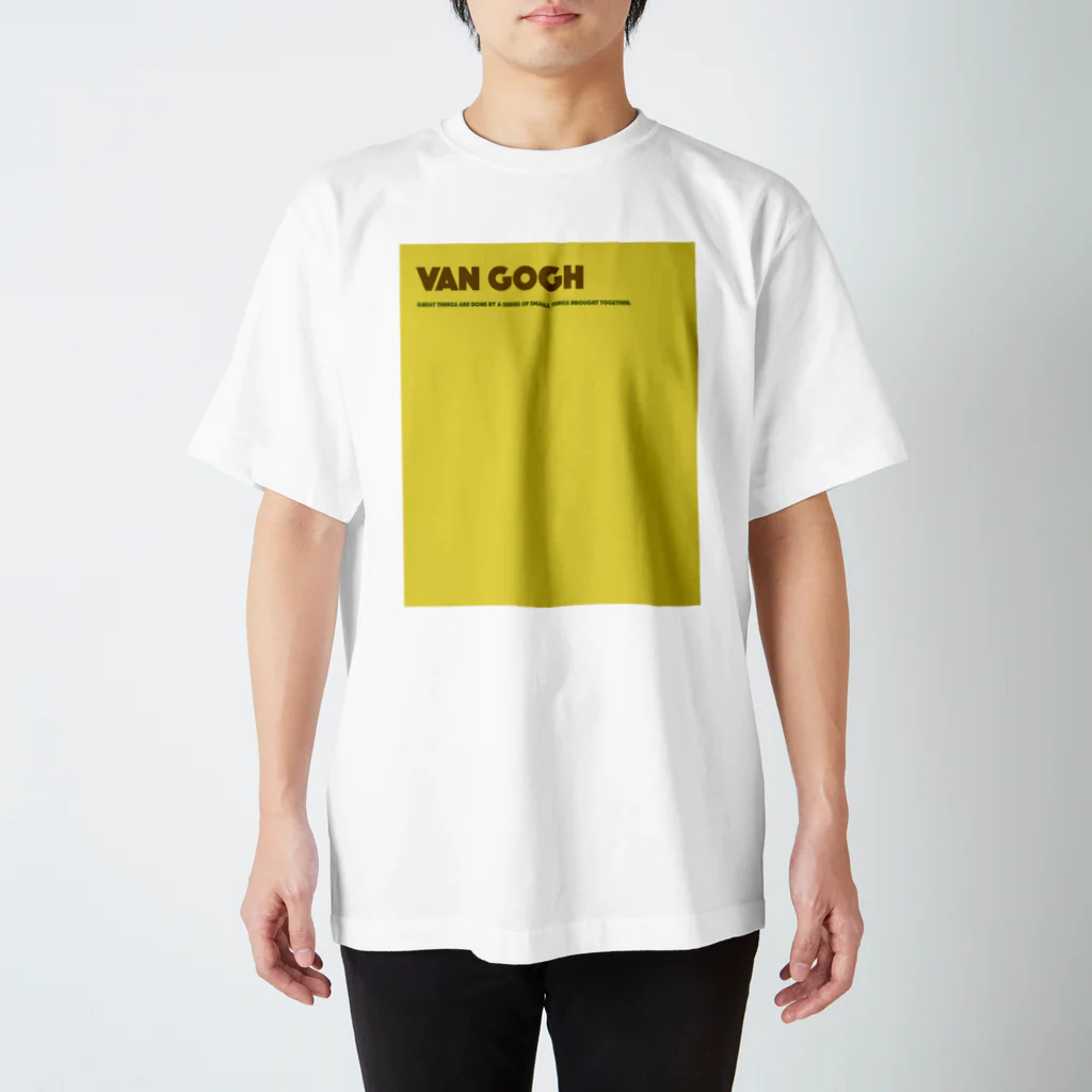 名画名言研究会のゴッホ_ひまわり Regular Fit T-Shirt