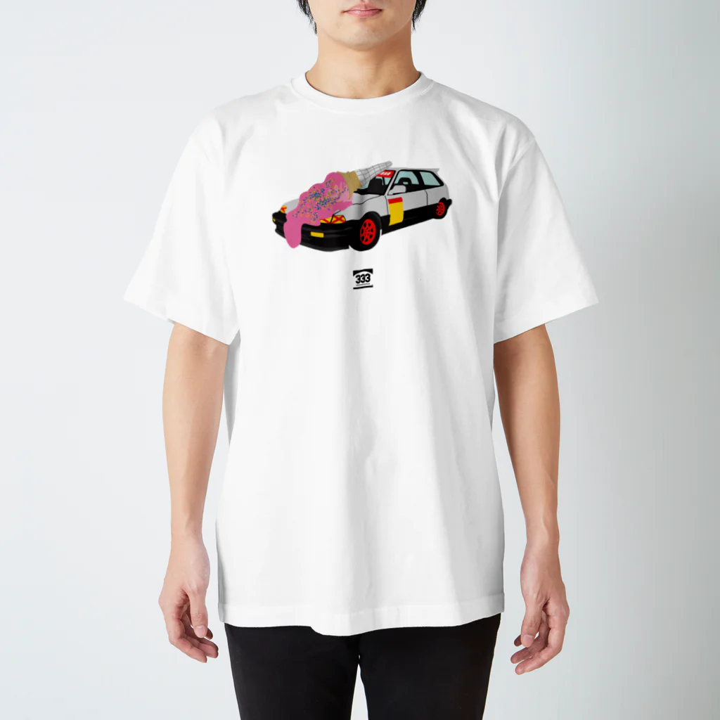 コンビニエンス333の旧車にアイス スタンダードTシャツ