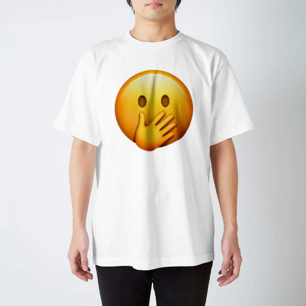 ヲトトイグラフィックスのFace With Hand Over Mouth Regular Fit T-Shirt