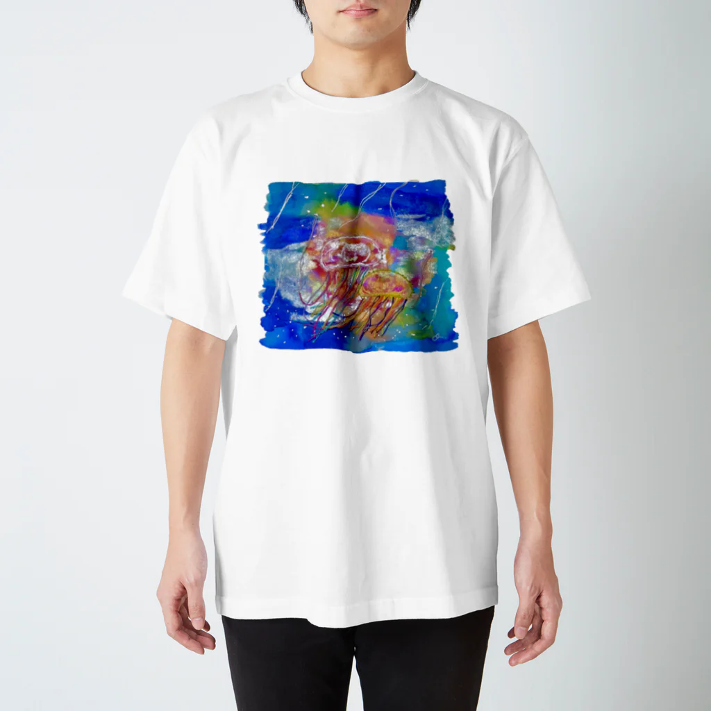 onmycolorの楽描き店のくらげーぬ・くらげーる　さん スタンダードTシャツ