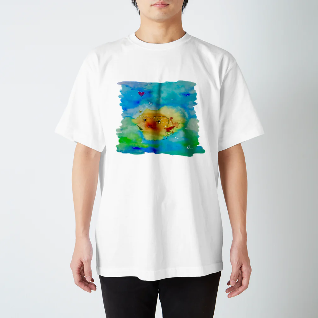 onmycolorの楽描き店のはこふぐ太 Regular Fit T-Shirt