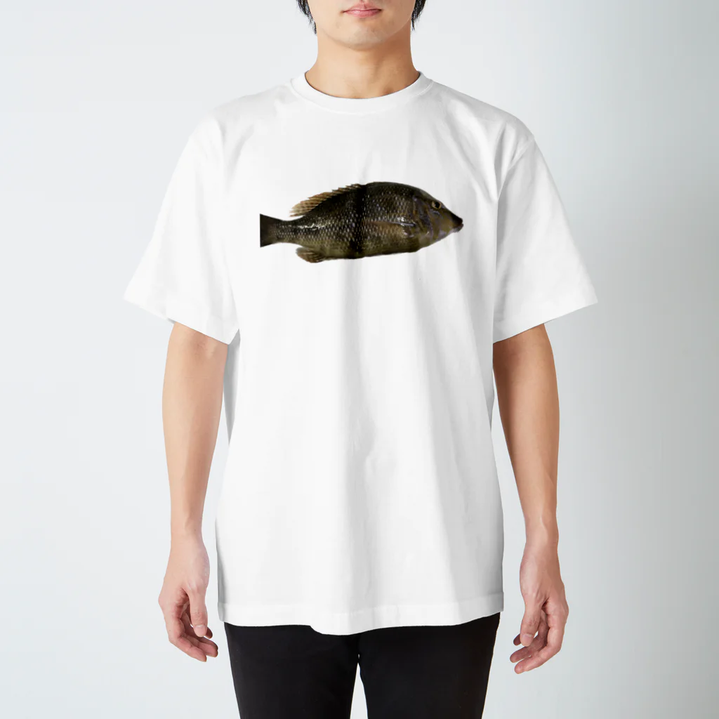 3丁目雑貨店の相模湾で笛吹き釣りタイ スタンダードTシャツ