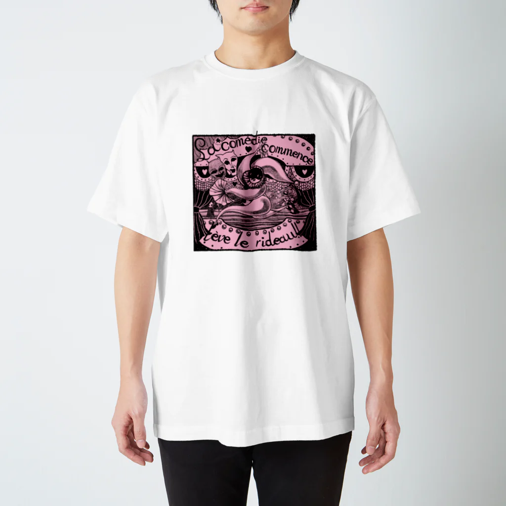 fragileのla comédie commence,lève le rideau!!(pink) Regular Fit T-Shirt