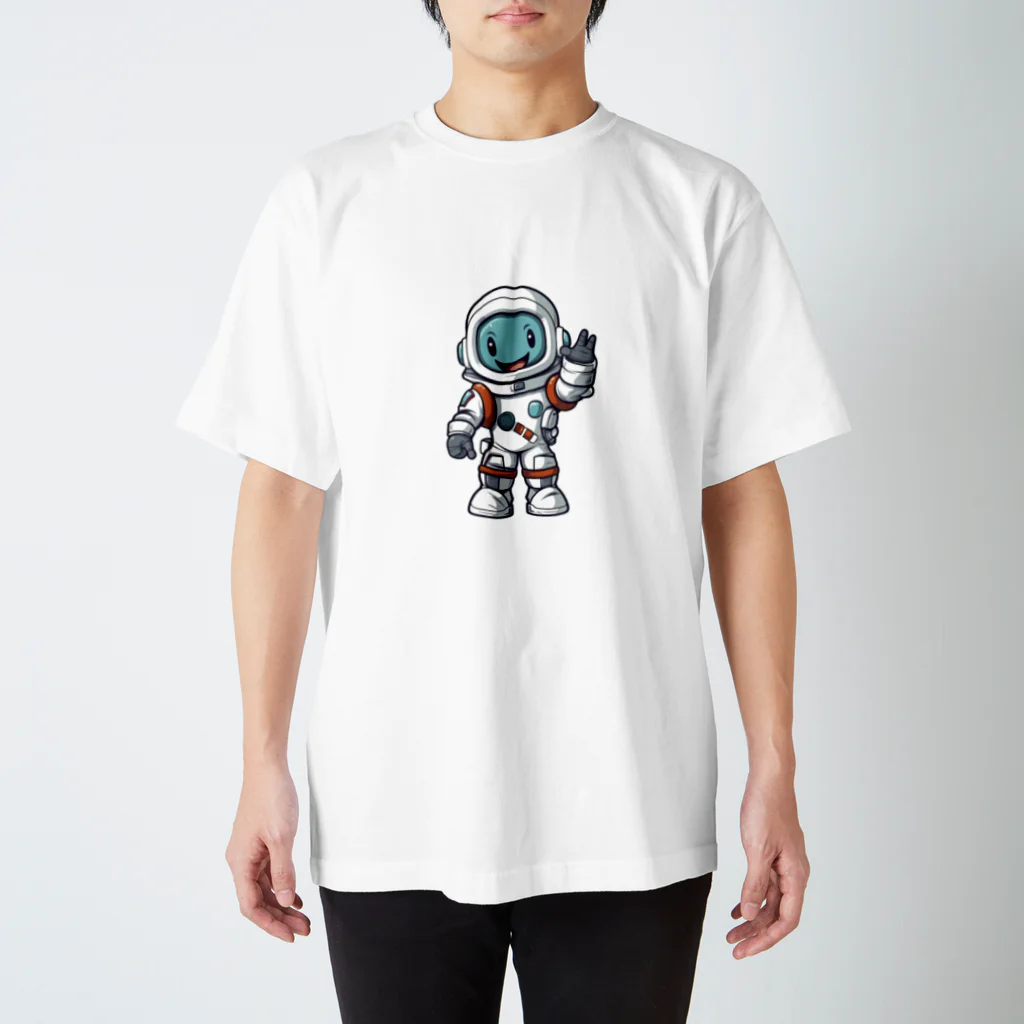 Vasetti_pressの手を振る宇宙飛行士 Regular Fit T-Shirt