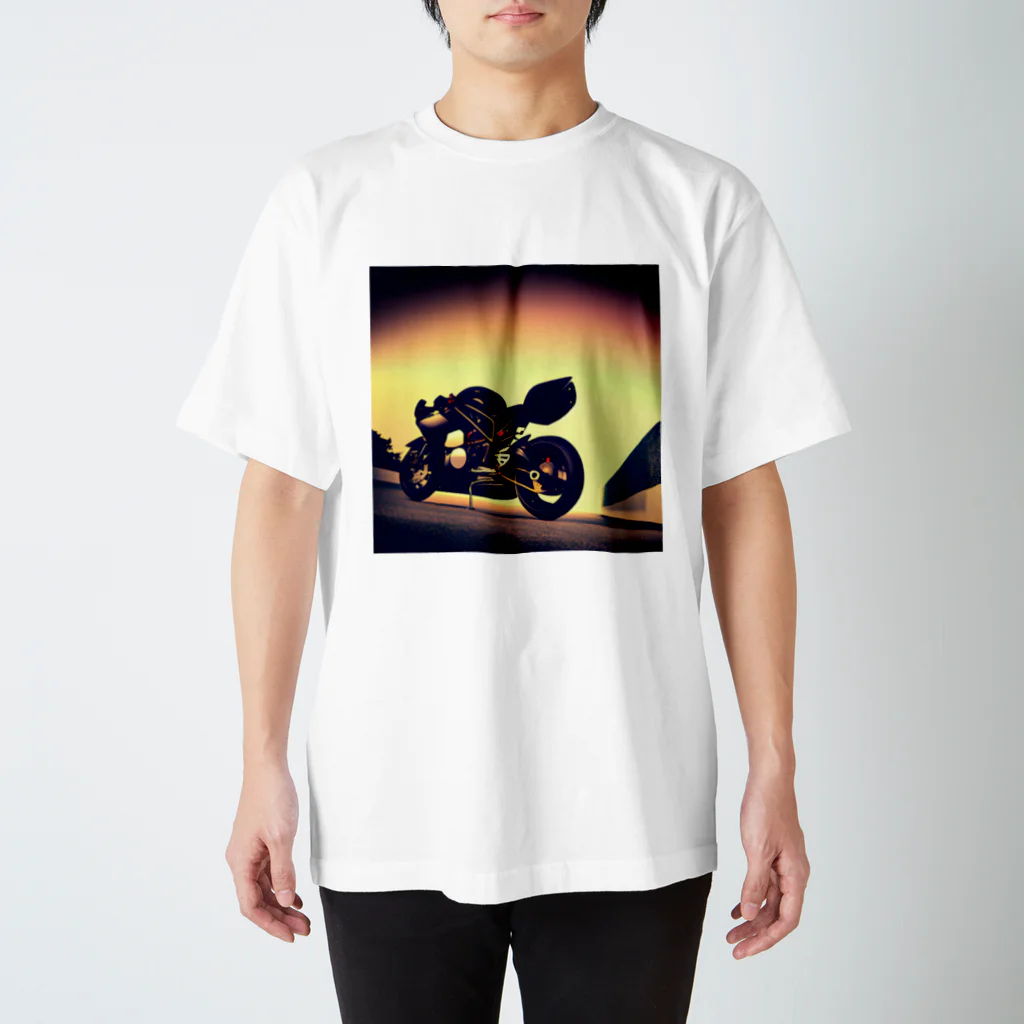 Starssevenの独創的なバイクプリント スタンダードTシャツ