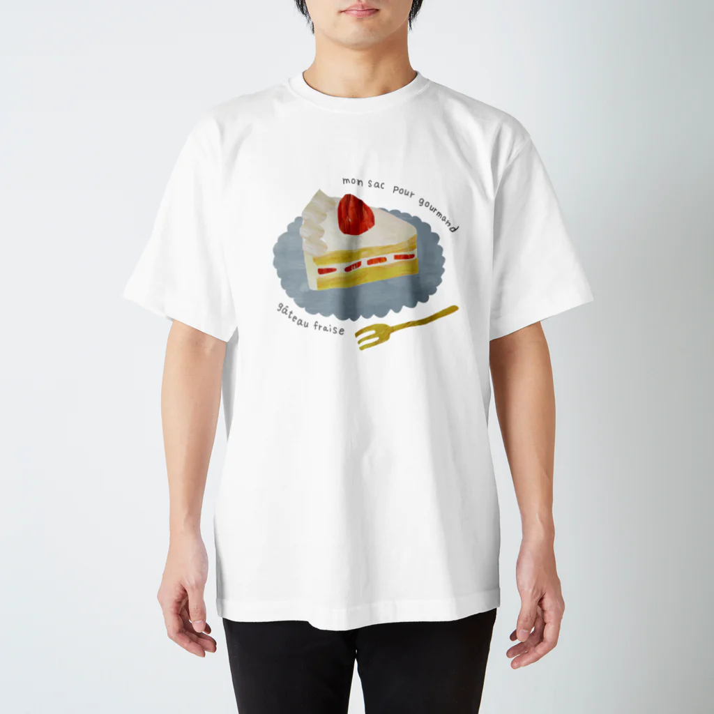 OUKAのイチゴショートケーキ スタンダードTシャツ