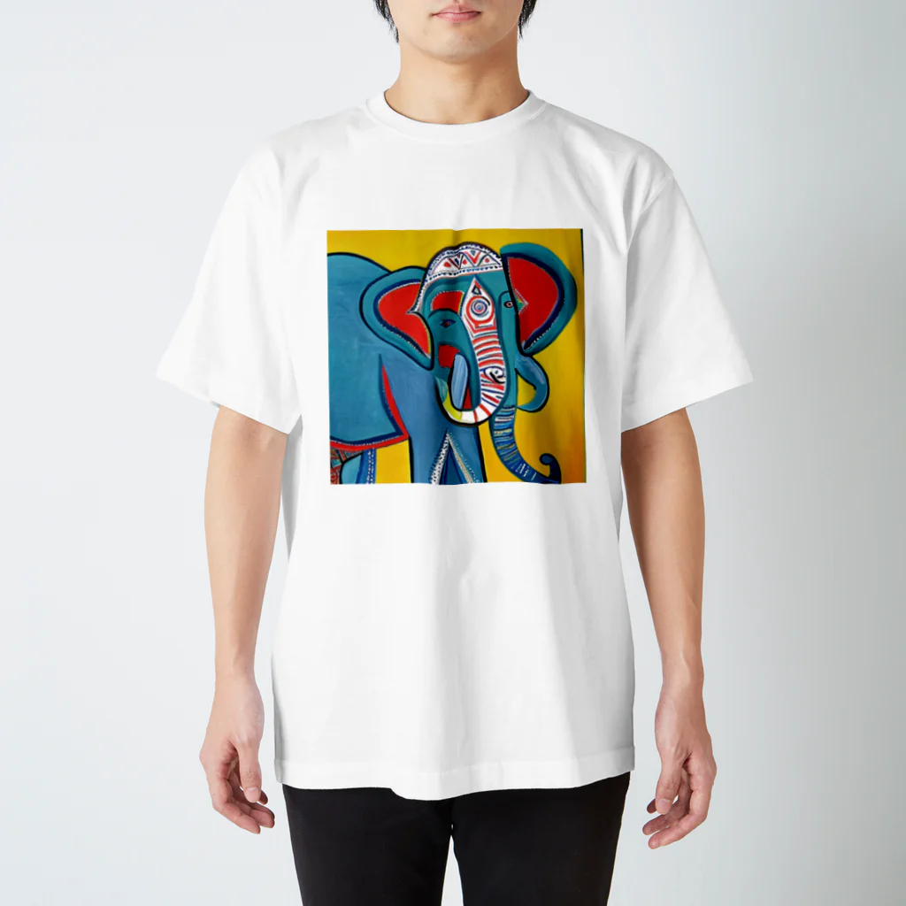 Pixel☆Galleryのピカソ象 Regular Fit T-Shirt