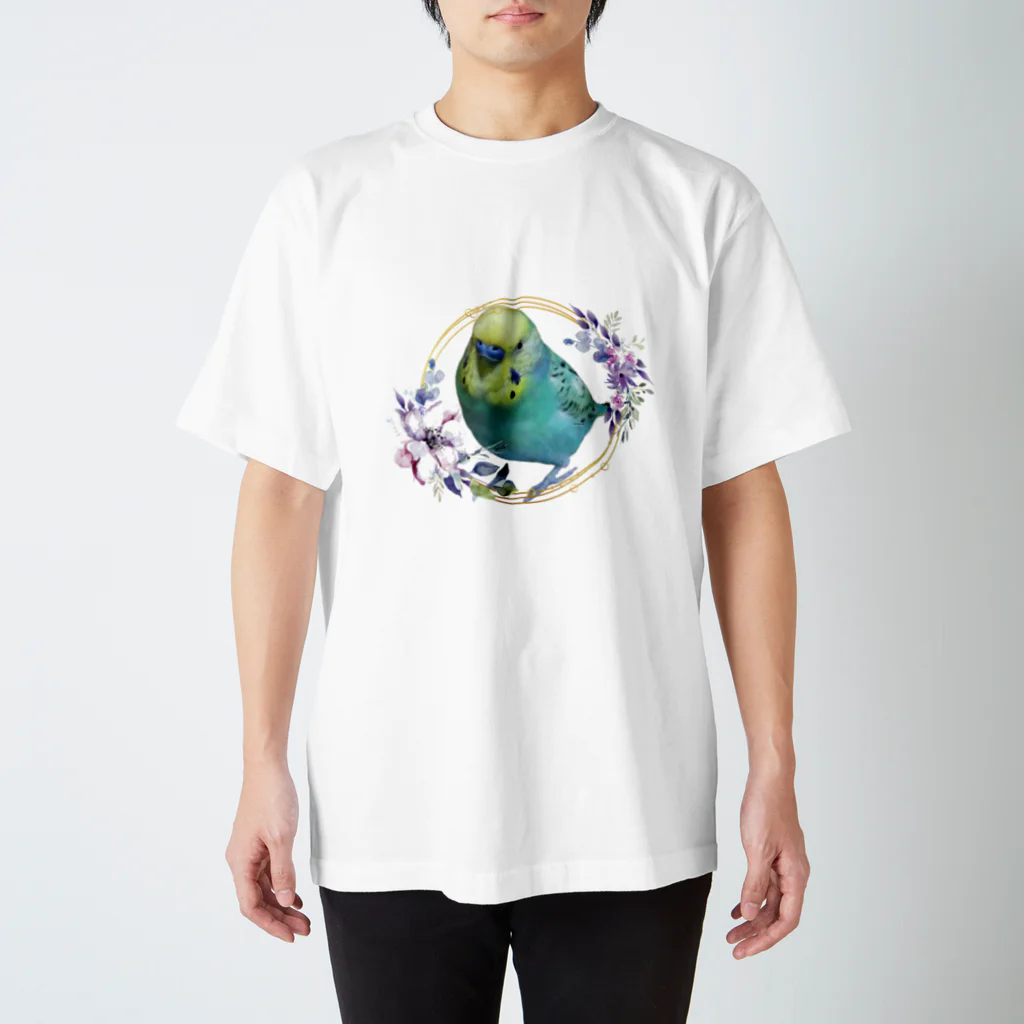 甘えん坊オカメインコのセキセイインコそらまめちゃんシリーズ Regular Fit T-Shirt