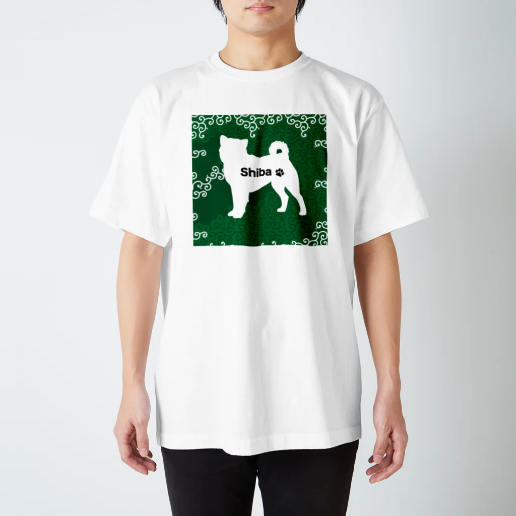 bow and arrow の柴犬　唐草模様 スタンダードTシャツ