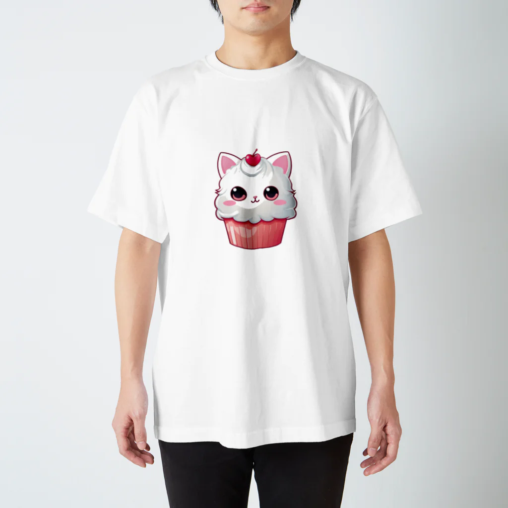 Vasetti_pressのカップケーキの猫ちゃん スタンダードTシャツ