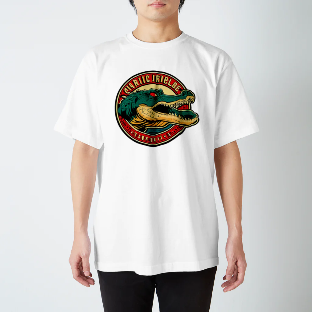 スバルSUZURI店のferocious crocodile 01 スタンダードTシャツ
