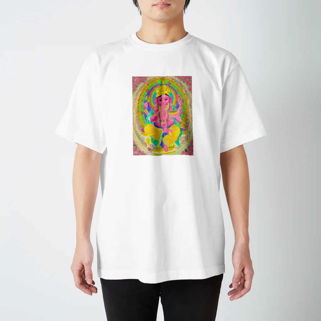 honhon180のピンクガネーシャ Regular Fit T-Shirt