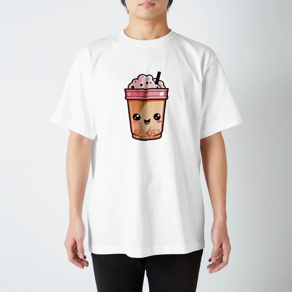 Vasetti_pressのタピオカミルクティー Regular Fit T-Shirt