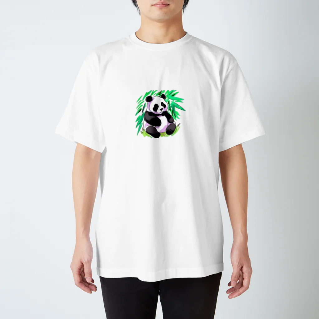 アニマルZOOの笹パンダ Regular Fit T-Shirt