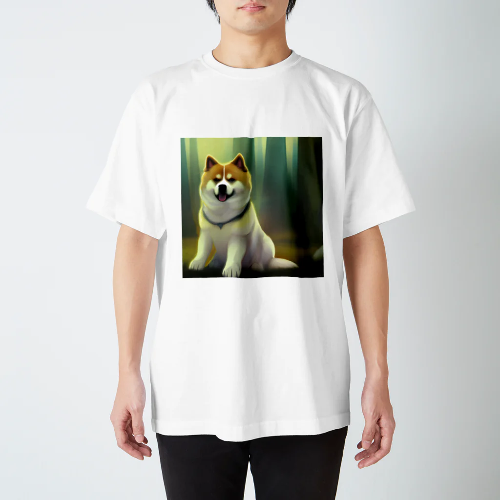 nyanwan3377のいぬ　秋田犬　かわいい スタンダードTシャツ