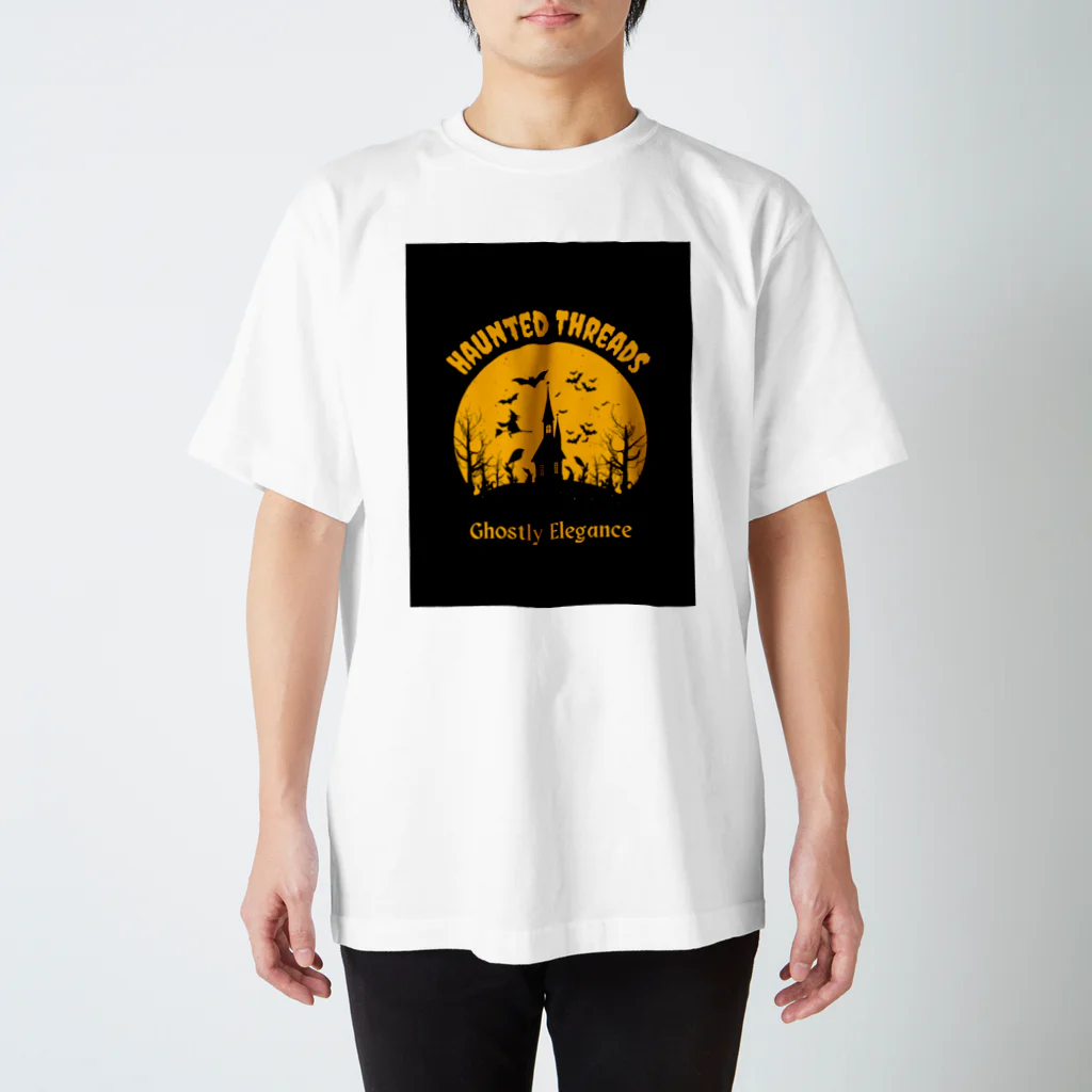 adayuserのBlack Yellow Illustrative Halloween  スタンダードTシャツ