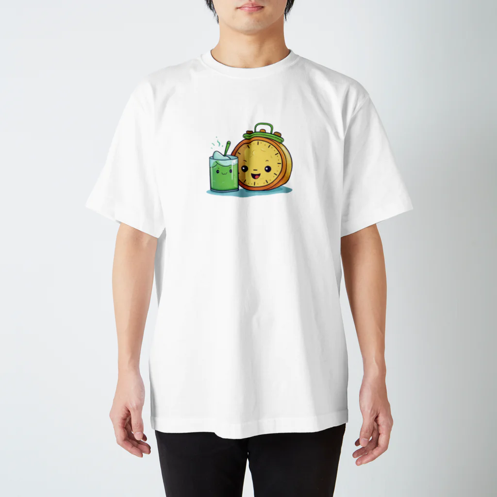improvementのほのぼのタイム: ふわふわの時計の冒険 Regular Fit T-Shirt