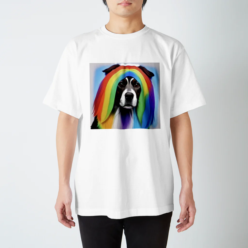 湊翔パパの趣味部屋の虹犬 スタンダードTシャツ